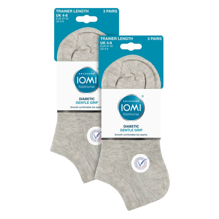 6 Pack Womens Diabetic Trainer Socks | Extra Wide Socks for Swollen Feet