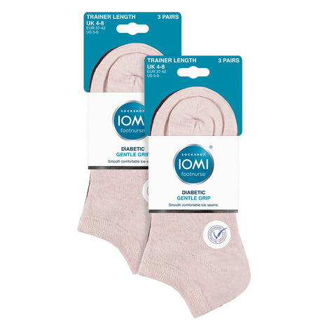 6 Pack Womens Diabetic Trainer Socks | Extra Wide Socks for Swollen Feet