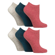 6 Pack Womens Diabetic Trainer Socks | Extra Wide Socks for Swollen Feet