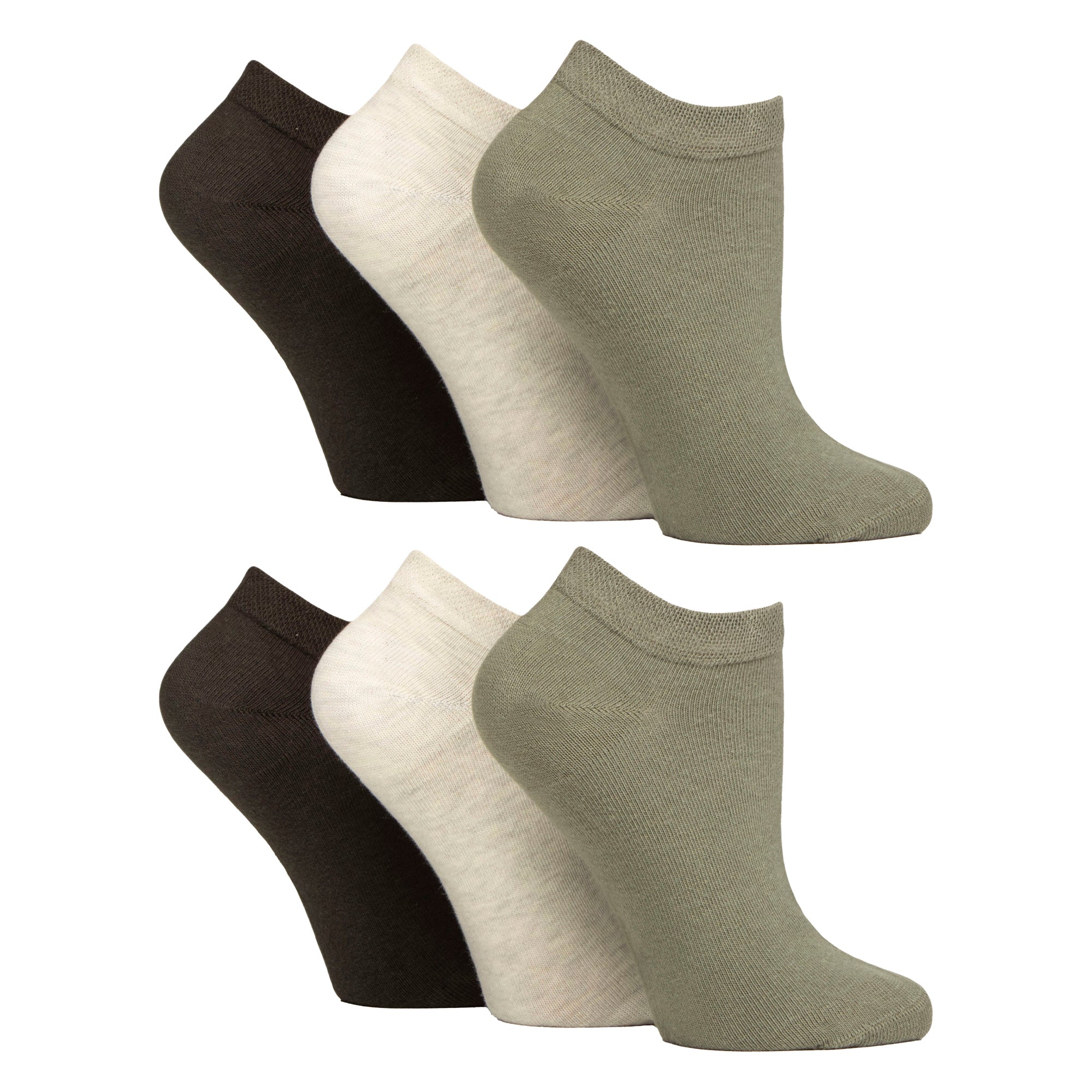 6 Pack Womens Diabetic Trainer Socks | Extra Wide Socks for Swollen Feet