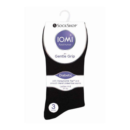 6 Pack Ladies Non Elastic Cotton Diabetic Socks with Seamless Toe