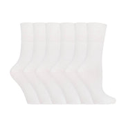 6 Pack Ladies Non Elastic Cotton Diabetic Socks with Seamless Toe