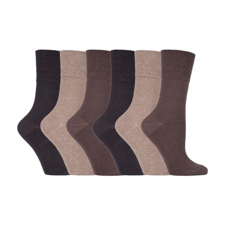 6 Pack Ladies Non Elastic Cotton Diabetic Socks with Seamless Toe
