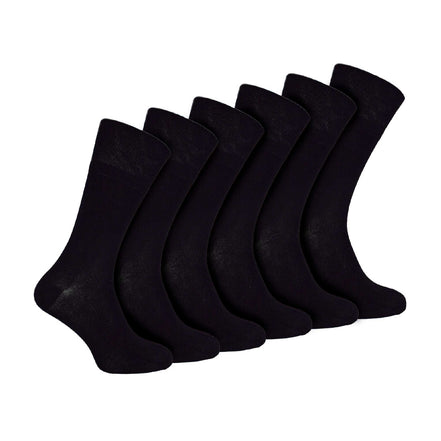 6 Pack Men's Non Elastic Bamboo Diabetic Socks