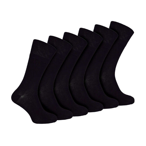 6 Pack Men's Non Elastic Bamboo Diabetic Socks