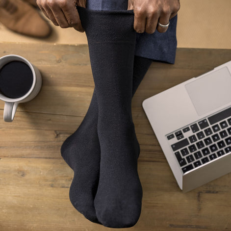 6 Pack Men's Non Elastic Bamboo Diabetic Socks