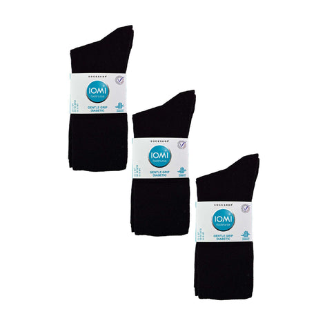 6 Pack Men's Non Elastic Bamboo Diabetic Socks
