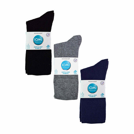 6 Pack Men's Non Elastic Bamboo Diabetic Socks