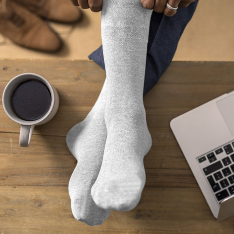 6 Pack Men's Non Elastic Bamboo Diabetic Socks