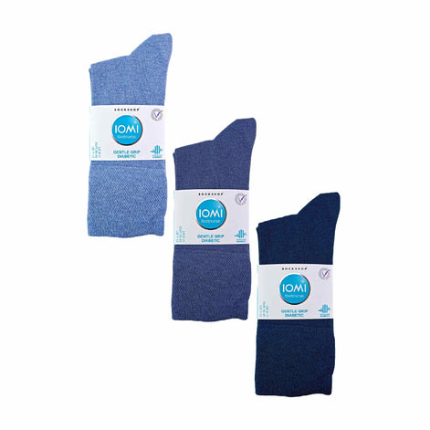 6 Pack Men's Non Elastic Bamboo Diabetic Socks