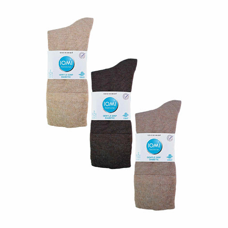 6 Pack Men's Non Elastic Bamboo Diabetic Socks