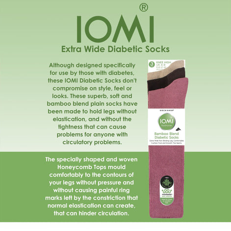 3 Pack Ladies Knee High Soft Bamboo Diabetic Socks