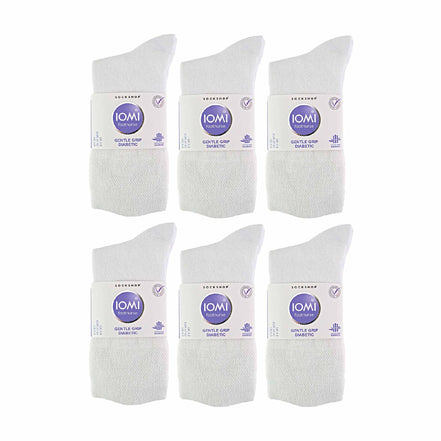 12 Pairs Ladies Diabetic Bamboo Socks | Non Elastic Gentle Grip Top Socks