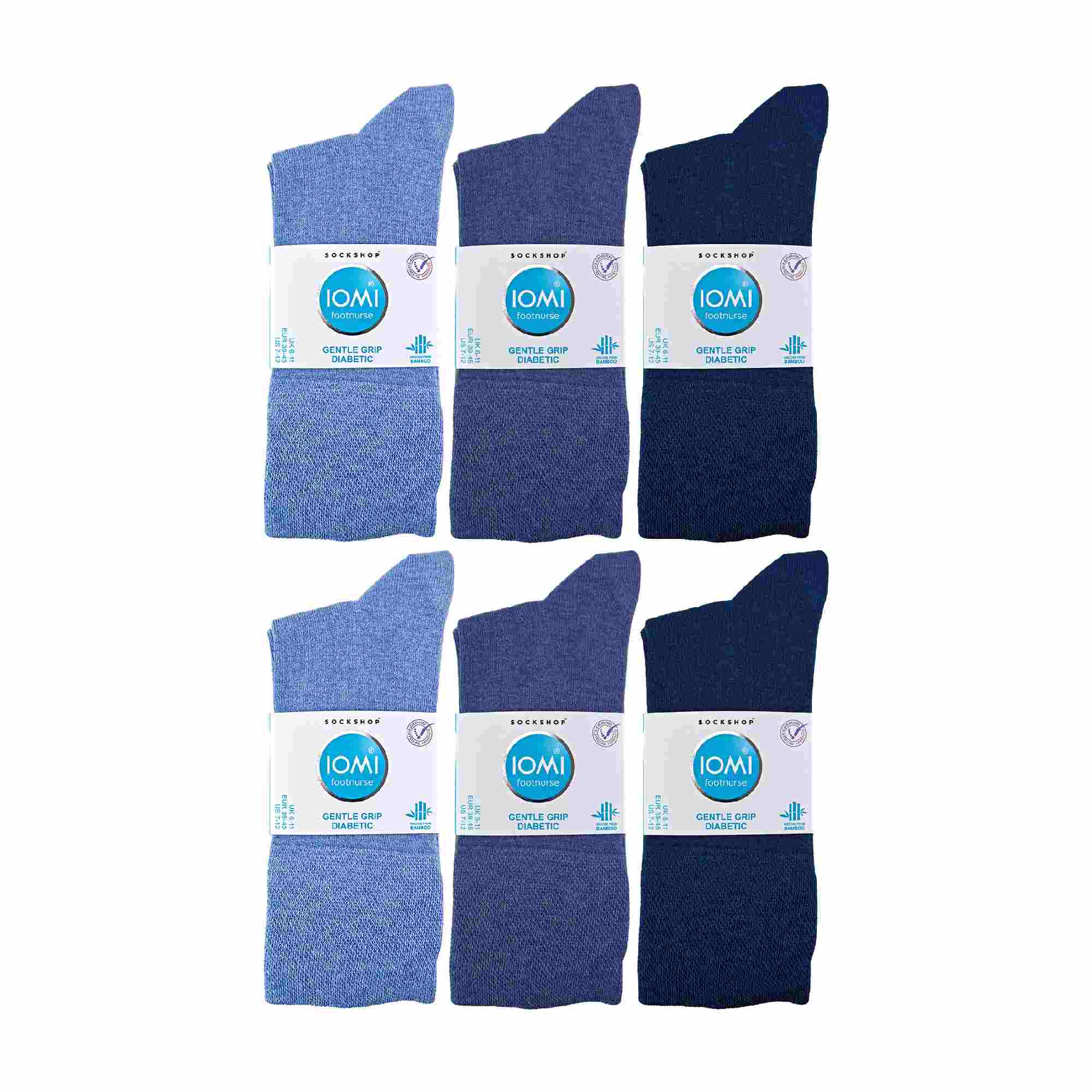 2 Pack Mens Diabetic Bamboo Extra Wide  NON ELASTIC Socks