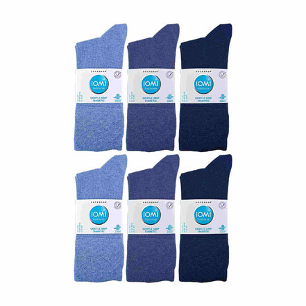 2 Pack Mens Diabetic Bamboo Extra Wide  NON ELASTIC Socks