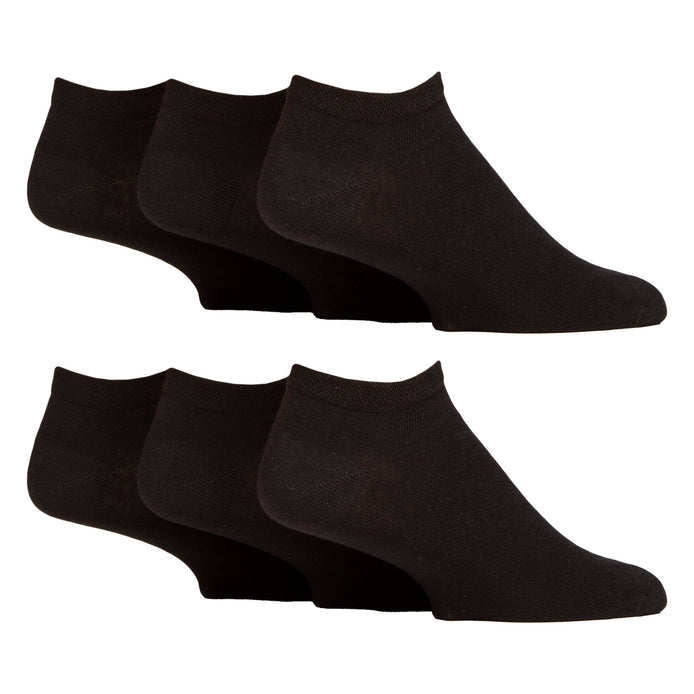 6 Pack Mens Diabetic Trainer Socks | Cushioned Foot Wide Ankle Socks