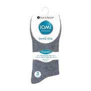 6 Pack Men's Elastic Cotton Diabetic Socks with Seamless Toe