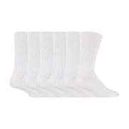 6 Pack Men's Elastic Cotton Diabetic Socks with Seamless Toe