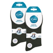 6 Pack Men's Elastic Cotton Diabetic Socks with Seamless Toe
