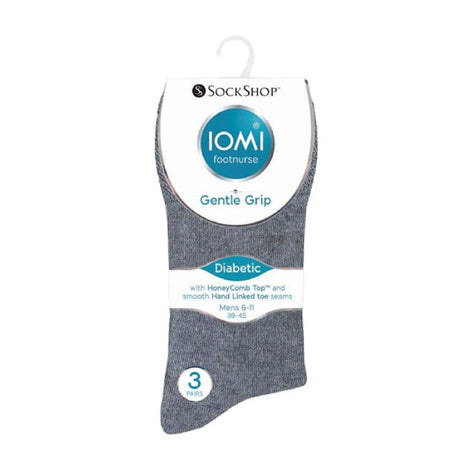 6 Pack Men's Non Elastic Cotton Diabetic Socks with Seamless Toe 12-14 UK