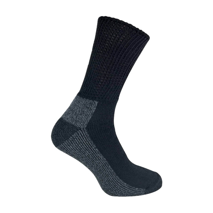 3 Pack Men's Extra Wide Loose Top Cushioned Cotton Diabetic Work Socks