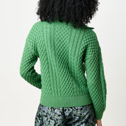 Jamie Cable Collar Jumper - Green