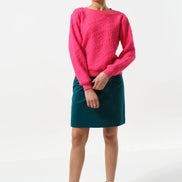 Jan Cable Quilt Sweatshirt - Pink