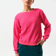 Jan Cable Quilt Sweatshirt - Pink