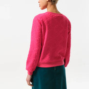 Jan Cable Quilt Sweatshirt - Pink