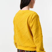 Jan Cable Quilt Sweatshirt - Mustard