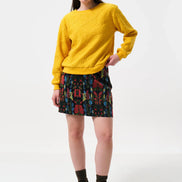 Jan Cable Quilt Sweatshirt - Mustard