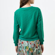 Jan Heartfelt Quilted Sweatshirt - Green