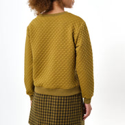 Jan Tile Quilted Sweatshirt - Dark Mustard