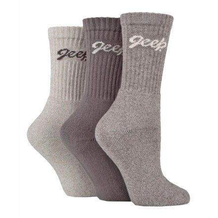 Ladies Ribbed Outdoor Boot Socks - 3 Pack, Reinforced Heel and Toe Hiking Socks