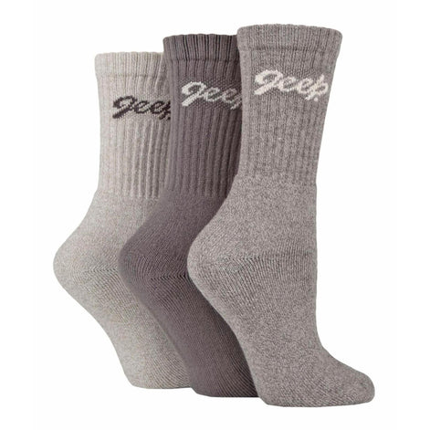 Ladies Ribbed Outdoor Boot Socks - 3 Pack, Reinforced Heel and Toe Hiking Socks