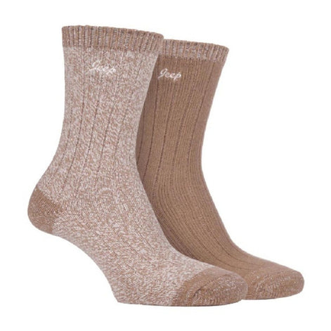 2 Pack Ladies Supersoft Warm Ribbed Thick Hiking Boot Socks