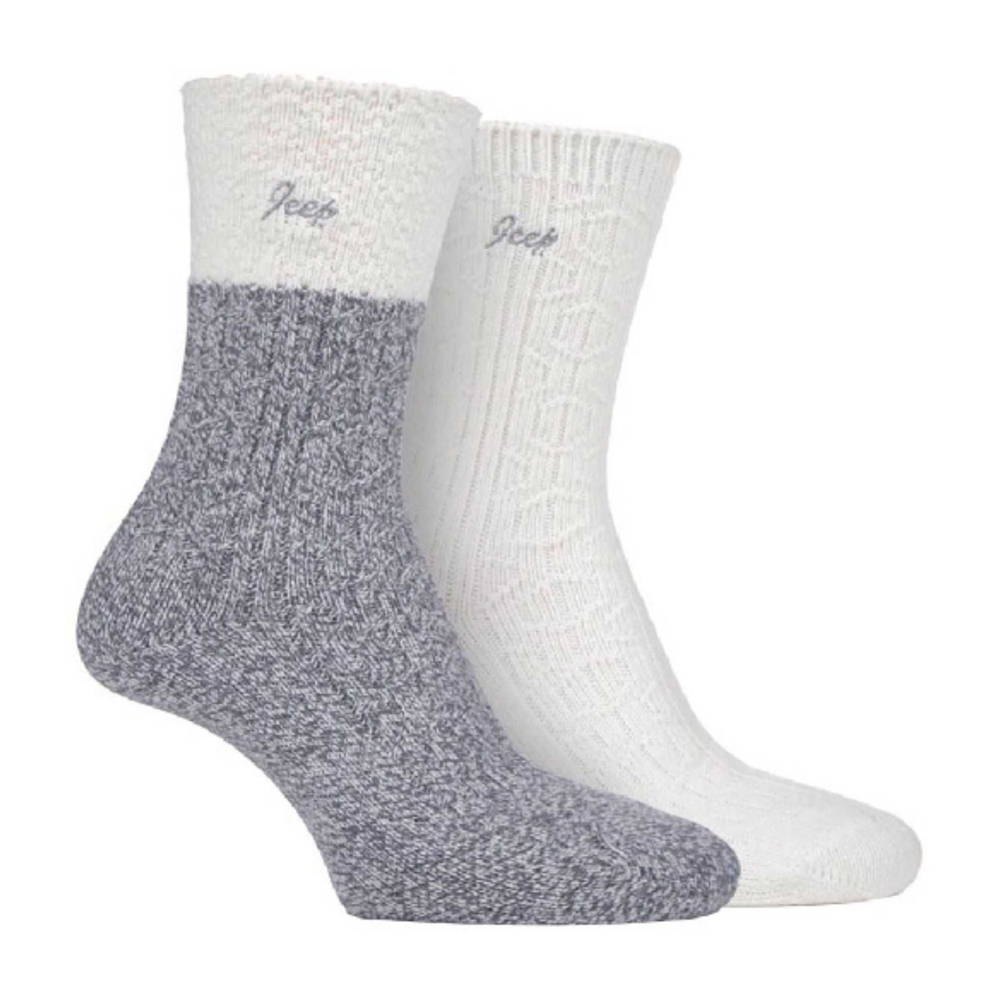2 Pack Ladies Supersoft Warm Ribbed Thick Hiking Boot Socks