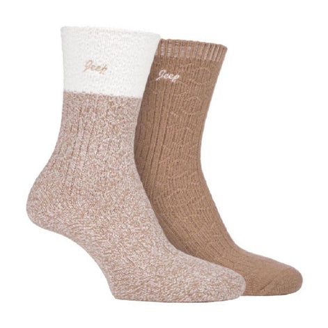 2 Pack Ladies Supersoft Warm Ribbed Thick Hiking Boot Socks