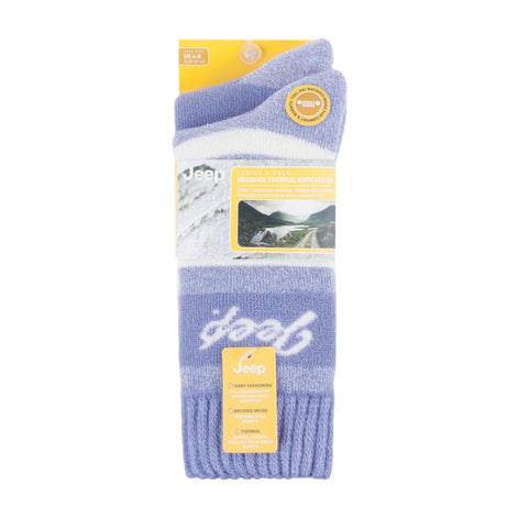 Breathable Cushioned Thermal Boot Socks - 2 Pack Striped Socks for Women