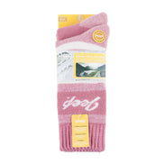 Breathable Cushioned Thermal Boot Socks - 2 Pack Striped Socks for Women