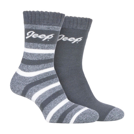 Breathable Cushioned Thermal Boot Socks - 2 Pack Striped Socks for Women