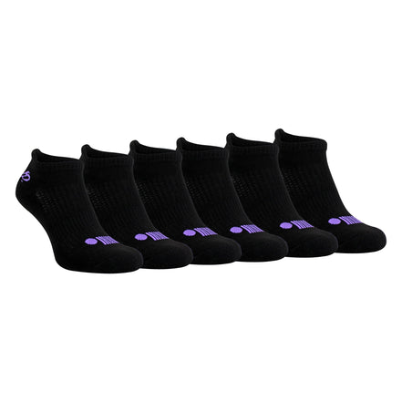6 Pack Ladies Cotton Cushioned Low Cut Sport Ankle Socks for Running