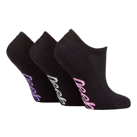 3 Pack Ladies Anti Blister Bamboo No Show Socks with Non Slip Heel Grip