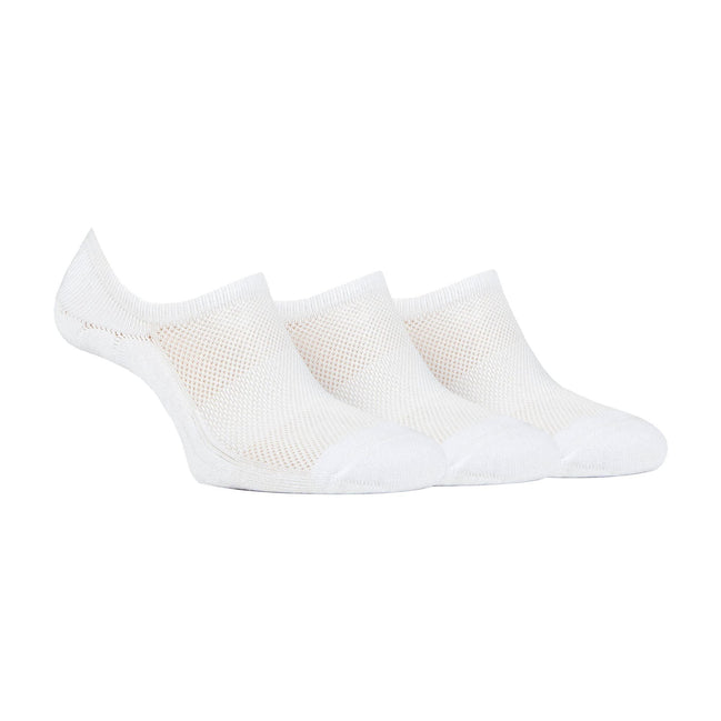 3 Pack Ladies Anti Blister Bamboo No Show Socks with Non Slip Heel Grip