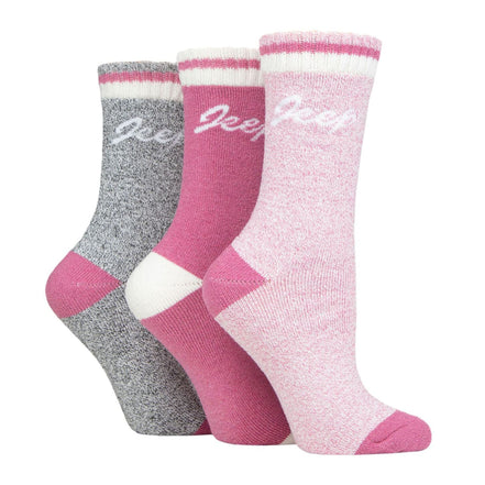 3 Pack Ladies Performance Boot Socks | Women's Ribbed Cushioned Comfort Socks