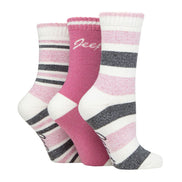 3 Pack Ladies Performance Boot Socks | Women's Ribbed Cushioned Comfort Socks