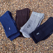 3 Pack Men's Vintage Cotton Cushioned Socks for Hiking Boots