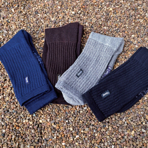 3 Pack Men's Vintage Cotton Cushioned Socks for Hiking Boots