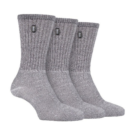 3 Pack Men's Vintage Cotton Cushioned Socks for Hiking Boots