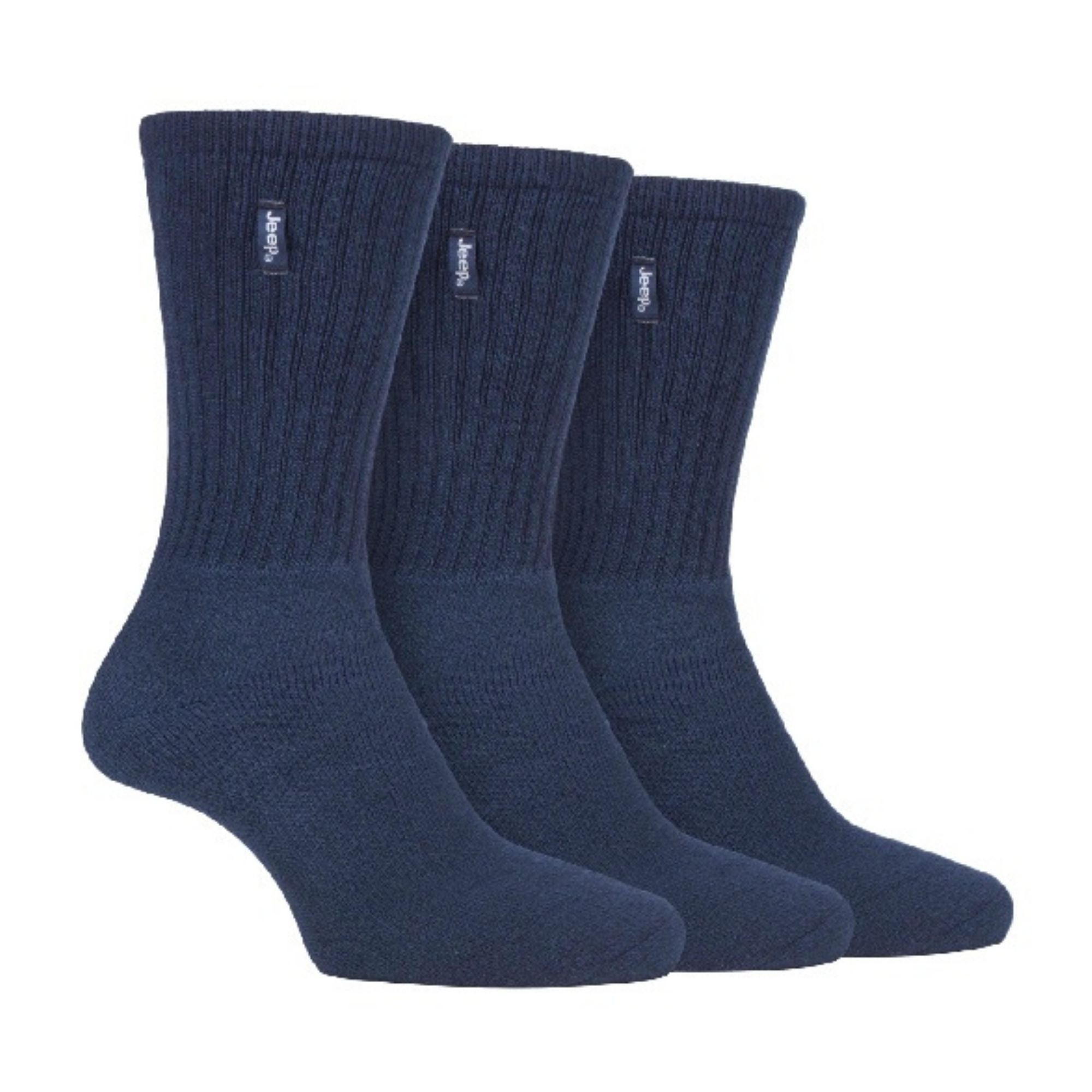 3 Pack Men's Vintage Cotton Cushioned Socks for Hiking Boots
